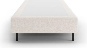 Pat crem tapițat fără tăblie 90x200 cm Whale – Micadoni