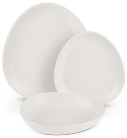 Set farfurii ovale 18 piese Sahara Berlinger Haus BH 10020, crem, moderne