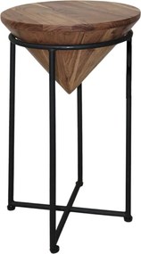 Masuta Cafea Laterala Pyrma Lemn Acacia, Finisaj Natur, Dim. 31x53 Cm