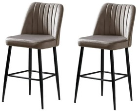 Set de scaune de bar Vento Cappuccino and Black, 2buc., 2 buc.