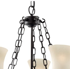Candelabru stil rustic Cartwheel 5L 0815-5BK SRT