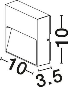 Mini Aplica perete exterior IP65, LED CCT Til negru