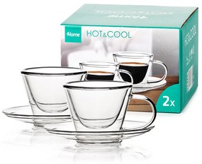 4Home Pahare termo espresso Elegante Hot&Cool, 80 ml, 2 buc.