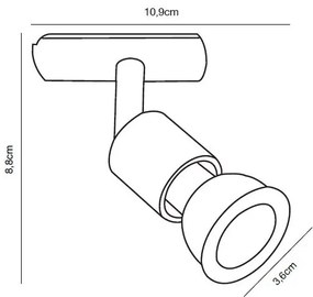 Accesoriu, Spot directionabil Froya alb, pentru sina Nordlux Link