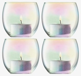 Suport de lumânări, Pearl, înălțime 6,5 cm / Ø 6,8 cm, sidefate, set 4 buc - LSA International
