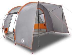 vidaXL Cort auto pentru 2 persoane, gri/portocaliu, impermeabil