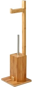 Suport din bambus pentru hârtie igienică cuperie MSV 19 x 19 x 70,5 cm