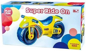 Motocicleta fara pedale pentru copii NOVOKIDS® Super ride, roti late, stabilitate mare, Dimensiuni 60x 20 x 30 Cm, trotineta fara pedale, Galben