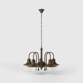 Candelabru design italian din alama si sticla Al Mare