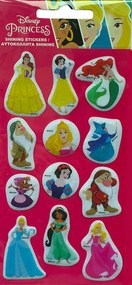 Prințesele Disney Pink Set de autocolante spumă Disney Princess Glittery Puffy