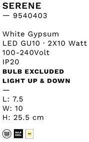 Aplica de perete ambientala din ghips SERENE