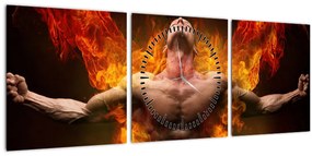 Tablou - Putera de bărbat (cu ceas) (90x30 cm)