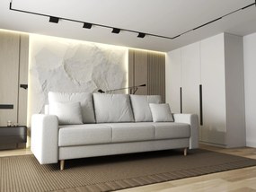 Canapea extensibilă dumonde cu ladă de depozitare si sezut confortabil din spuma high-density, Kronos Euphoria Ivory 210x100 cm