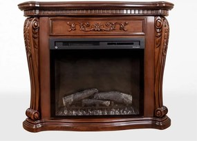 Masca lemn masiv nuc Semineu Clasic, 117 × 40 × 93 cm - Nu