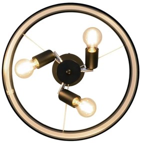 Lustră pe tijă HELEN 3xE27/15W/230V neagră/aurie