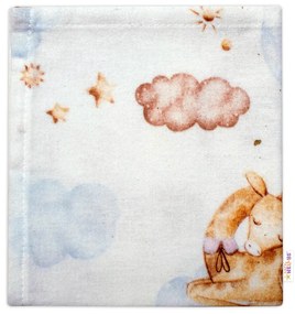 Baby Nellys Mini flanel scutec Vise plăcute - ecru