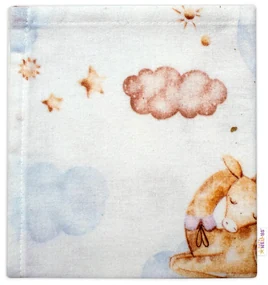 Baby Nellys Mini flanel scutec Vise plăcute - ecru