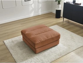 Taburet portocaliu cu tapițerie din catifea Sierra – Bobochic Paris