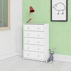 Comodă albă 72x108x30 cm May – Tvilum