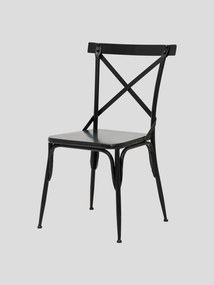 Scaun exterior negru din metal Alto