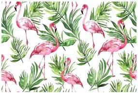 Tapet flamingo la tropice