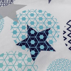 Lenjerie de pat din microfibra flanelata MINT STARS colorata Dimensiune lenjerie de pat: 70 x 90 cm | 140 x 220 cm