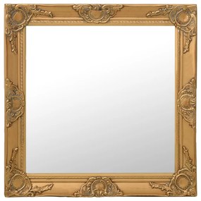 vidaXL Oglindă de perete în stil baroc, auriu, 60 x 60 cm