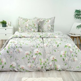 Lenjerie de pat din bumbac Stanex Magnolia , 140 x 220 cm, 70 x 90 cm