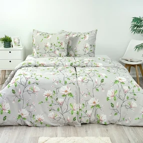 Lenjerie de pat din bumbac Stanex Magnolia , 140 x 220 cm, 70 x 90 cm