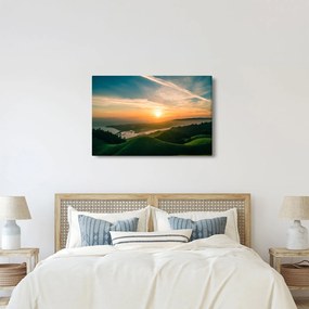 Tablou cu soarele răsărind deasupra mării (90x60 cm)