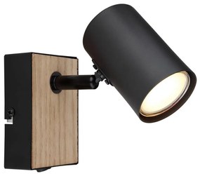 Spot de perete ROBBY 1xGU10/35W/230V negru/maro Globo 57911-1BW