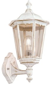 Aplica de perete exterior stil clasic IP43 Puchberg AL 11K/82570 weiß-gold/rauch OR
