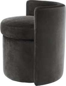 Fotoliu design LUX Arcadia, catifea gri inchis 113161 HZ