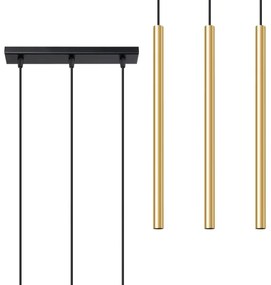 Lustră pe cablu Sollux SL.1196 PASTELO 3xG9/8W/230V auriu