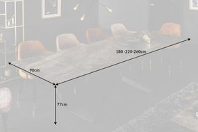 Masa extensibila moderna Euphoria 180-220-260cm, Marmor-Optik