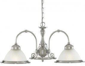 Lustra suspendata stil clasic American Diner 3L argintiu 1043-3 SRT