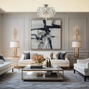 Lustră de cristal aplicată Brilagi CRYSTAL 6xE14/60W/230V crom lucios