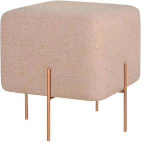 Taburet COPPER 56, stofa clasica roz, 40x40x42 cm