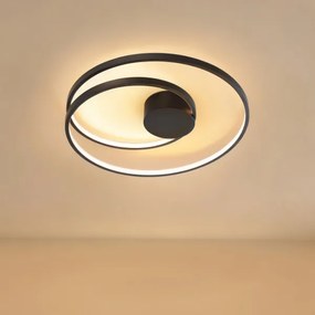 Brilagi - Plafonieră reglabilă TWISTER LED, 48W, 230V, Ø 50 cm, negru, cu telecomandă