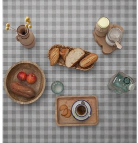 Față de masă Really Nice Things Grey Vichy, 140 x 200 cm