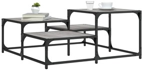 vidaXL Măsuță de cafea, gri sonoma, 87,5x87,5x40 cm, lemn prelucrat