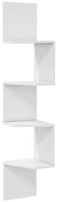 Etajeră de colț DESALDO 155,2x29,6 cm alb