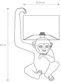 Lucide 10502/81/30 - Lampă de masă CHIMP 1xE14/40W/230V 45cm