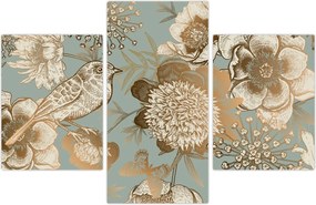 Tablou - Flori aurii (90x60 cm)