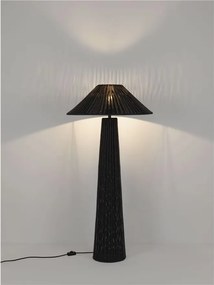 Lampa de podea din ratan sintetic pentru exterior Plom negru