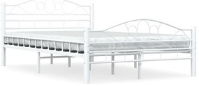 Cadru de pat, alb, 120 x 200 cm, metal