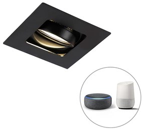 Spot modern inteligent încastrat negru cu WiFi GU10 - Artemis
