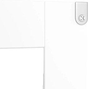 Dulap înalt pentru baie cu spațiu de depozitare, ușă de dulap din sticlă, rafturi ajustabile, 57,4x28,4x162,5 cm, Alb