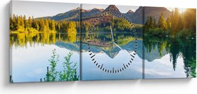 Tablou - Lacul (cu ceas) (90x30 cm)