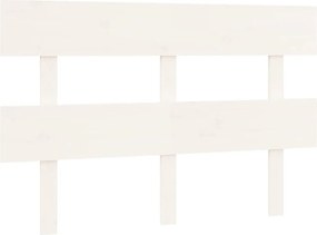 vidaXL Tăblie de pat, alb, 124x3x81 cm, lemn masiv de pin
